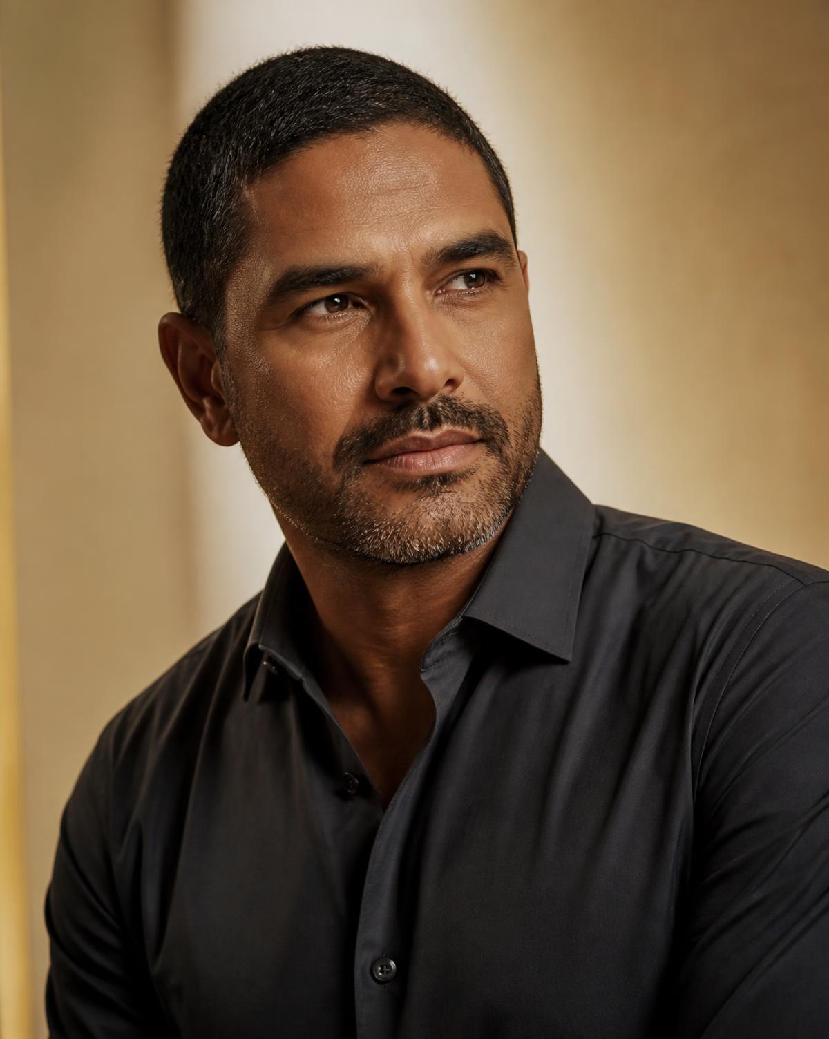 Man in his forties considering changes in his hairline
